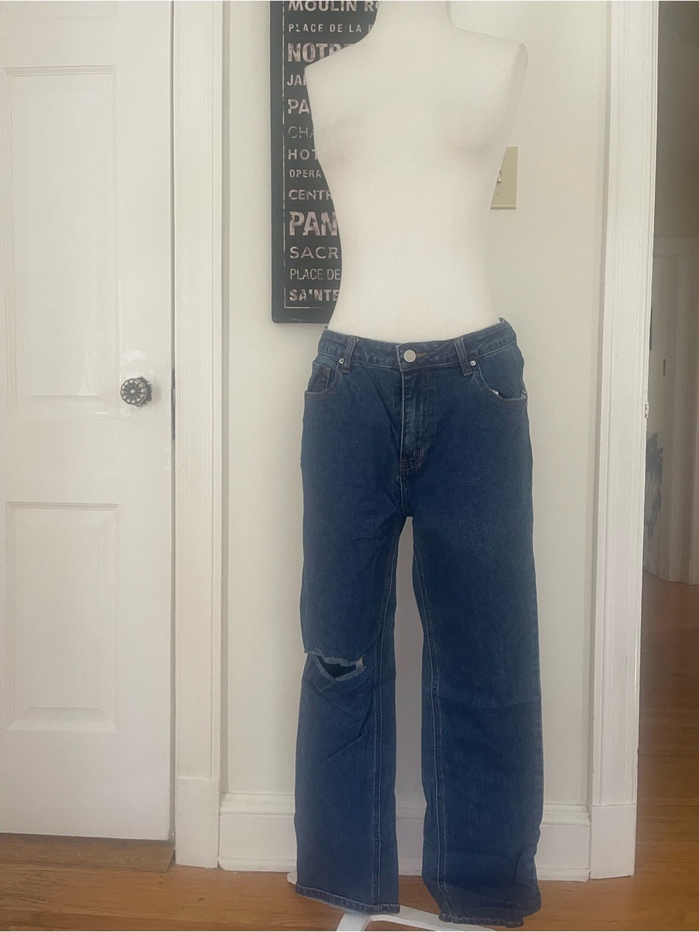 OAK+FORT Distressed Denim